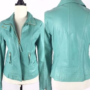 Kut From The Kloth Elana Faux Leather Jacket Sz SM